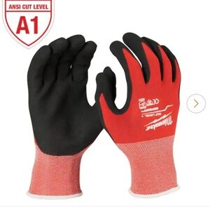 Milwaukee Red and Black Work Gloves A1 9" Large New